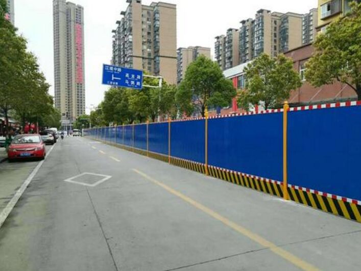 pvc圍擋安裝現場